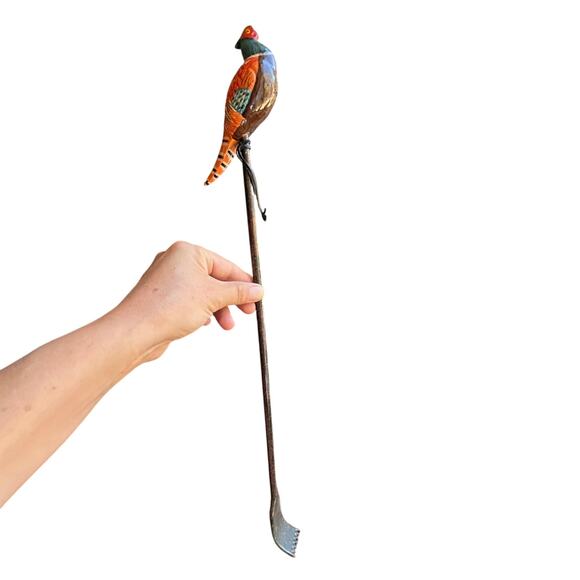 Hand Painted 18" Backscratcher Back Scratcher hand carved & painted Bird - Picture 2 of 8